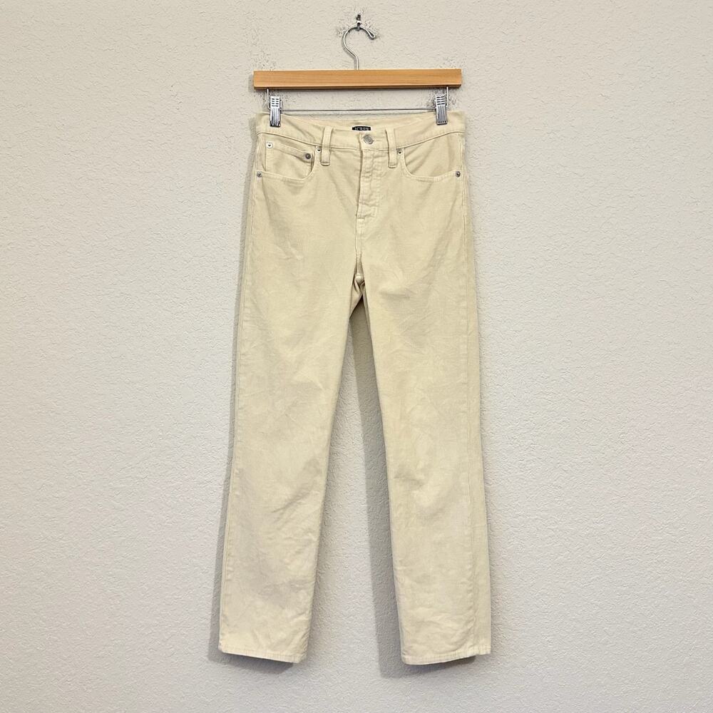 J.CREW Corduroy Pants Stone Beige Vintage Slim Straight Leg Y2K